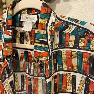 Colorful Book Print Men's Shirt